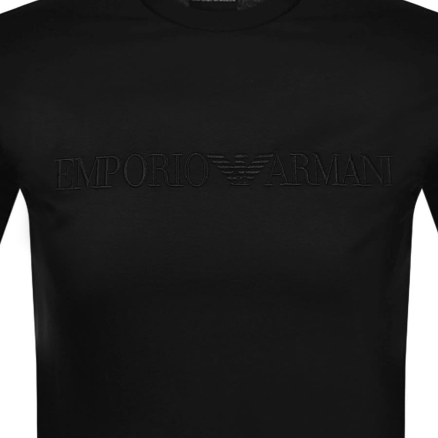 Alternative Image for ProductEmporio Armani Crew Neck Logo T Shirt Black3